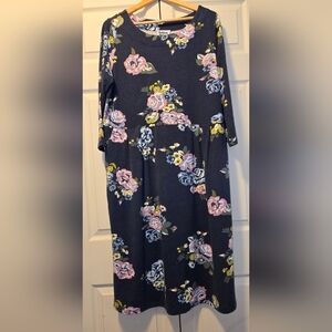 Anthony Richards Navy Floral Dress XL